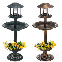 Bird Bath Feeder Garden Solar Light Feeding Outdoor Food Station Courtyard Pool Pet Supplies Drinking Bowls Drinker Bird Bath Feeder Garden Solar Light Feeding Outdoor Food Station Courtyard Pool Pet Supplies Drinking Bowls Drinker