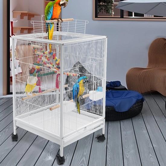 Bird Cage 45.6x45.6x86cm for Cockatiels African Grey Quaker Sun Parakeets Green Cheek Conures Pigeons Parrot