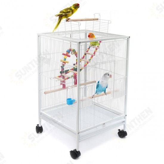 Bird Cage 45.6x45.6x86cm for Cockatiels African Grey Quaker Sun Parakeets Green Cheek Conures Pigeons Parrot