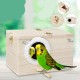 Wooden Box Breeding Boxes Aviary Bird House Nesting w/ Stick Window Security Pet Supplies Home Sleeping Cage