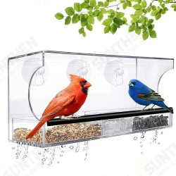 Clear House Window Bird Feeder Birdhouse With Suction Outdoor Garden Feeding Clear House Window Bird Feeder Birdhouse With Suction Outdoor Garden Feeding