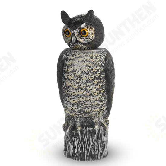 Rotating Head Owl Decoy Protection Repellent Bird Pest Control Scarecrow Garden Yard Decorations