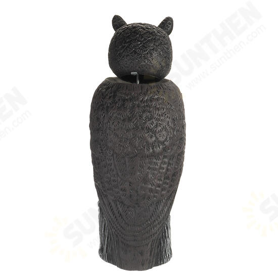 Rotating Head Owl Decoy Protection Repellent Bird Pest Control Scarecrow Garden Yard Decorations