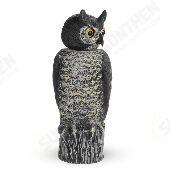 Rotating Head Owl Decoy Protection Repellent Bird Pest Control Scarecrow Garden Yard Decorations