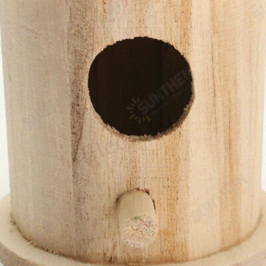 Wood Wooden Birdhouse Bird House Shed Garden Yard Hanging Decor 16x7.8cm