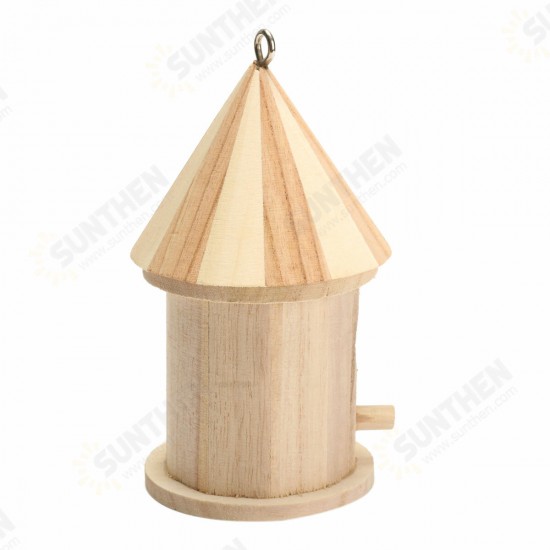 Wood Wooden Birdhouse Bird House Shed Garden Yard Hanging Decor 16x7.8cm