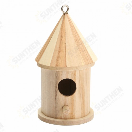 Wood Wooden Birdhouse Bird House Shed Garden Yard Hanging Decor 16x7.8cm