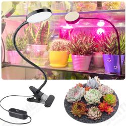 Clip Plant Fill Light LED Grow Light Fleshy Planting Double Head Timing With Clips Like Sun Clip Plant Fill Light LED Grow Light Fleshy Planting Double Head Timing With Clips Like Sun