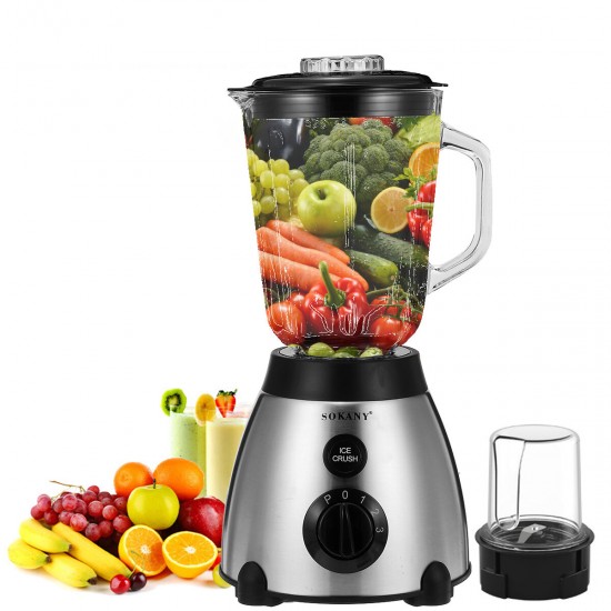 2 In 1 Portable Multi Fruit Juicer Machine with 8 Knife Mini Blenders Mixer Dry Grinding Meat Grinder for Kitchen Tool
