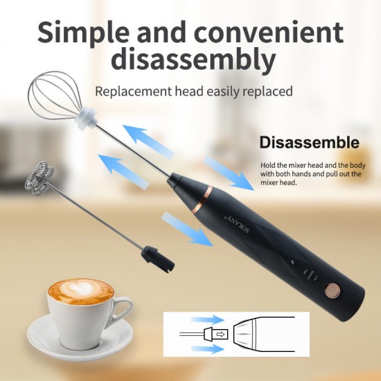 201A Electric Egg Whisk Household Handheld Cooking Machine Coffee Milk Frother Stirrer