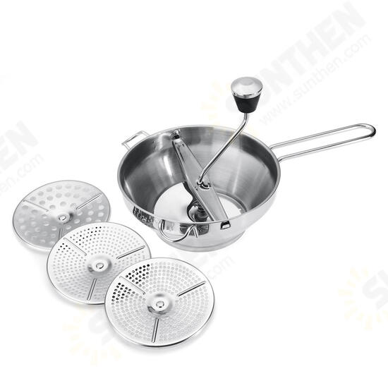 Stainless Steel Food Mill Metal Vegetable/Carrot/Tomato/Potato/Rice Mixer Maker Cutter Stainless Steel Food Mill Metal Vegetable/Carrot/Tomato/Potato/Rice Mixer Maker Cutter