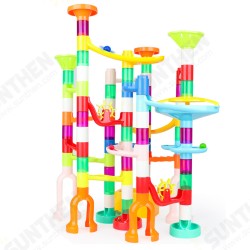 105 Pcs Colorful Transparent Plastic Creative Marble Run Coasters DIY Assembly Track Blocks Toy for Kids Birthday Gift 105 Pcs Colorful Transparent Plastic Creative Marble Run Coasters DIY Assembly Track Blocks Toy for Kids Birthday Gift