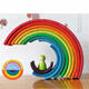 12 Pcs Baby Toys Rainbow Blocks Wooden Rainbow Stacker Nesting Puzzle Creative Montessori Building Blocks Educational Toys