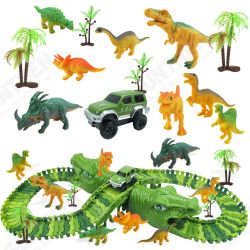 153Pcs Dinosaur Railway Car Track Racing Track Toys Set Bend Flexible Race Track Flash Light Car Educational Toys for Kids Gift 153Pcs Dinosaur Railway Car Track Racing Track Toys Set Bend Flexible Race Track Flash Light Car Educational Toys for Kids Gift