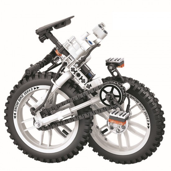 242 Pcs 1:6 7072 3D Folding Bike Model DIY Hand-assembled Mechanical Technology Blocks Educational Toy for Kids