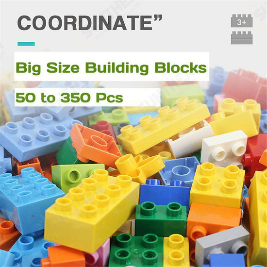 50/150/300 Pcs Bulk Large Particles DIY Assembly Multi-Shape Building Blocks Educational Toy Compatible Legoings for Kids Gift