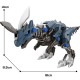 60 Pcs 1:35 STEM DIY Handmade Assemble Electric Dinosaur with Transmission Machete Blocks Animal Model Toy for Kids Birthday Gift