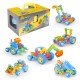 Children's Educational STEM Science And Education Soft Rubber Building Block Assembly Engineering Vehicle for Kids