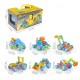 Children's Educational STEM Science And Education Soft Rubber Building Block Assembly Engineering Vehicle for Kids