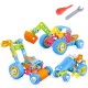 Children's Educational STEM Science And Education Soft Rubber Building Block Assembly Engineering Vehicle for Kids