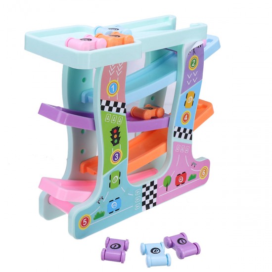 Racetrack Wooden Children Car Slider Race Track Toys Developmental Funny Toy