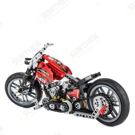 3354 Exploiture Speed Racing Motorcycle With Box Building Blocks Toys Model 374pcs Bricks