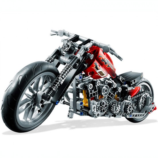 3354 Exploiture Speed Racing Motorcycle With Box Building Blocks Toys Model 374pcs Bricks