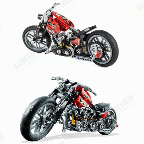 3354 Exploiture Speed Racing Motorcycle With Box Building Blocks Toys Model 374pcs Bricks