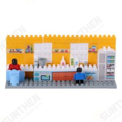 HJ-35005A 80PCS Kitchen Series Pentagram Bucket DIY Assembly Blocks Toys for Children Gift HJ-35005A 80PCS Kitchen Series Pentagram Bucket DIY Assembly Blocks Toys for Children Gift