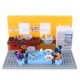 HJ-35008A 124PCS Kitchen Series Rectangular Tote Bucket DIY Assembly Blocks Toys for Children Gift
