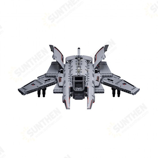 Dawn Series Building Blocks Aquila Reconnaissance Aircraft Gray Static Building Blocks Toys