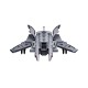 Dawn Series Building Blocks Aquila Reconnaissance Aircraft Gray Static Building Blocks Toys