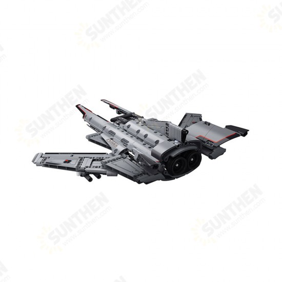 Dawn Series Building Blocks Aquila Reconnaissance Aircraft Gray Static Building Blocks Toys