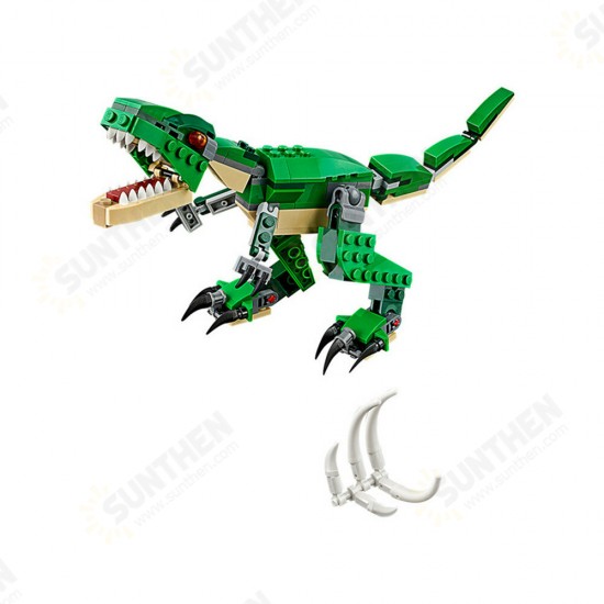 Creator Mighty Dinosaurs 31058 Build It Yourself Dinosaur Set, Create a Pterodactyl, Triceratops and T Rex Toy (174 Pieces)