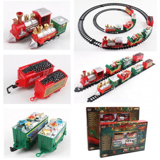 Mini Electric ABS DIY Assembly Realistic Front Rail Train Track Play Fun Model Toy for Kids Christmas Birthday Gift