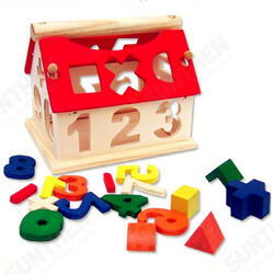 New Kid Wooden Digital Number House Building Toy Educational Intellectual Blocks New Kid Wooden Digital Number House Building Toy Educational Intellectual Blocks
