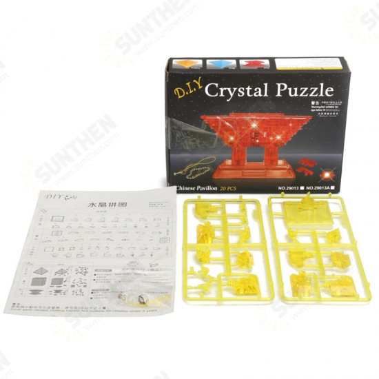 Novelty IQ Crystal Blocks Jigsaw Puzzles Toy 3D Pyramid DIY Model Gift