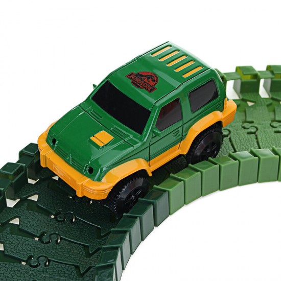 Over 100PCS DIY Assembling Building Dinosaur Track Electric Car Orbit Series Kids Christmas Gift Toy