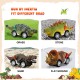 Dinosaur Toys Cars Inertia Vehicles Toddlers Kids Dinosaur Party Games with T-Rex Dino Toys Playset Birthday Gifts