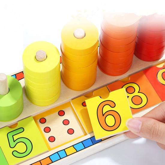 6540 Blocks Montessori Classic Math Rainbow Donuts Box Educational Toys for Kids