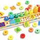 6540 Blocks Montessori Classic Math Rainbow Donuts Box Educational Toys for Kids