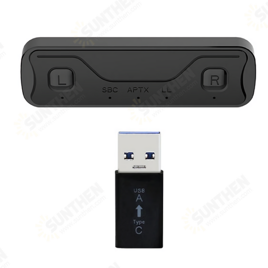 Type-C 5.0 bluetooth Audio Transmitter One to Two bluetooth Adapter with USB Adapter For PS4 Computer TV Switch