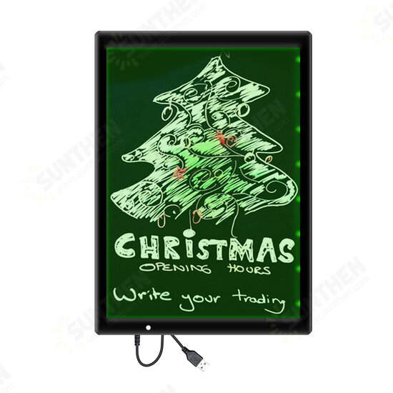 13x9 Inch Double-Side LED Flashing Writing Board Business Message Memo Menu Sign