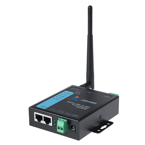 Dual Network Port WiFi Serial Server RS485/232 Serial Port to Wi-Fi Ethernet USR-W630