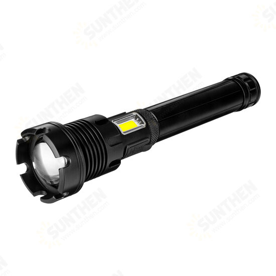 Super Powerfull P90 LED Flashlight With Side Light Outdoor Waterproof Torch