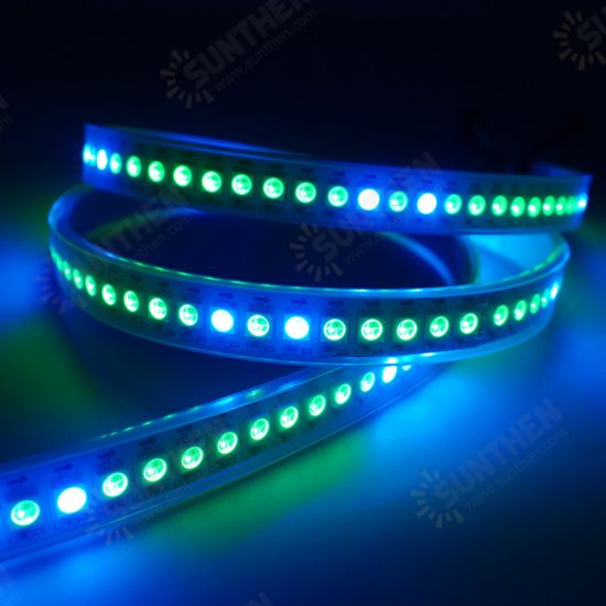 WS2812 WS2812B 2M 144 LEDs/M 5050 RGB LED Strip Addressable Light Tube Waterproof IP67