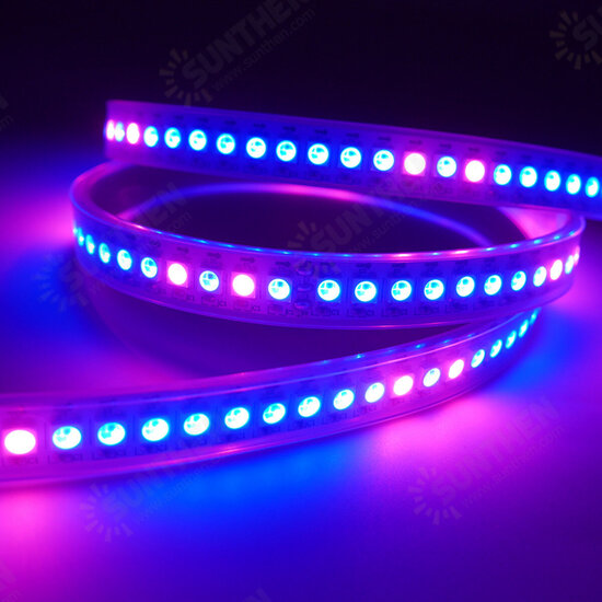 WS2812 WS2812B 2M 144 LEDs/M 5050 RGB LED Strip Addressable Light Tube Waterproof IP67