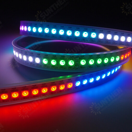 WS2812 WS2812B 2M 144 LEDs/M 5050 RGB LED Strip Addressable Light Tube Waterproof IP67