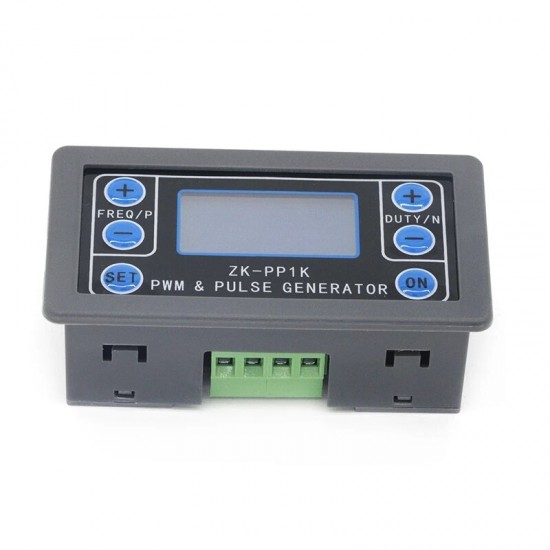 ZK-PP1K Dual Mode LCD PWM Signal Generator 1-Channel 1Hz-150KHz PWM Pulse Frequency Duty Cycle Adjustable Square Wave Generator