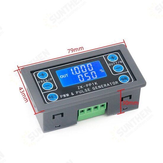 ZK-PP1K Dual Mode LCD PWM Signal Generator 1-Channel 1Hz-150KHz PWM Pulse Frequency Duty Cycle Adjustable Square Wave Generator